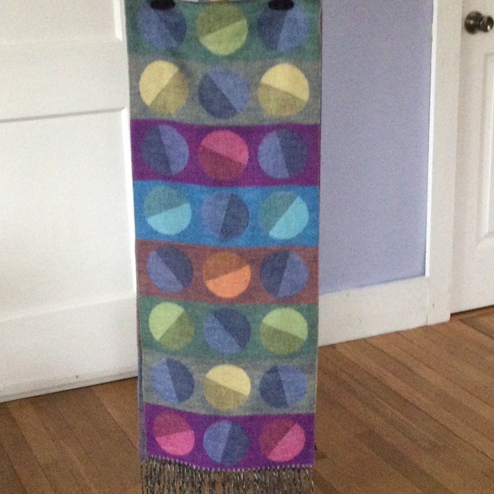 Colorful Geometric Patterned Shawl/Scarf from Fraas.